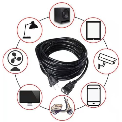 Cable de extensión largo para electrodomésticos en el exterior con cubierta negra impermeable 5