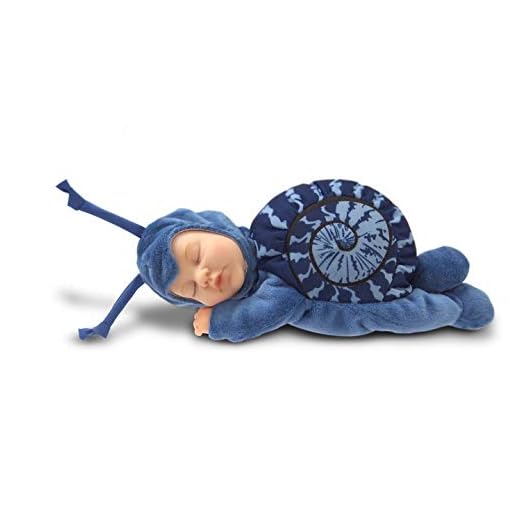 Anne Geddes 579170 Blå Snigel 9 tum Babydocka - Bönafylld Mjuk Kropp