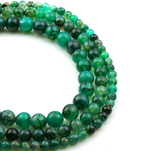 Perlin Green Round Agate Beads, 10mm, Pack of 12, 10mm 12 Stück - Image 2