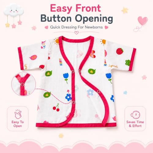 Image of V2M Cotton Jhabla New Born Baby Clothes