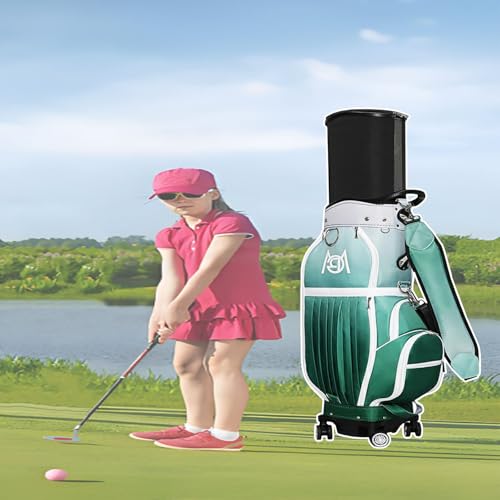 FabriGBrix ゴルフクラブバッグ 軽量 キャディバッグ レディース 練習用 クラブケース 万向輪付き メンズ ゴルフコンペ バッグ 多機能 ポリエステル素材 撥水 耐摩耗性 安定 耐久性 持ち運び便利 13本収納 大容量 安全保護 ロック クラブ保