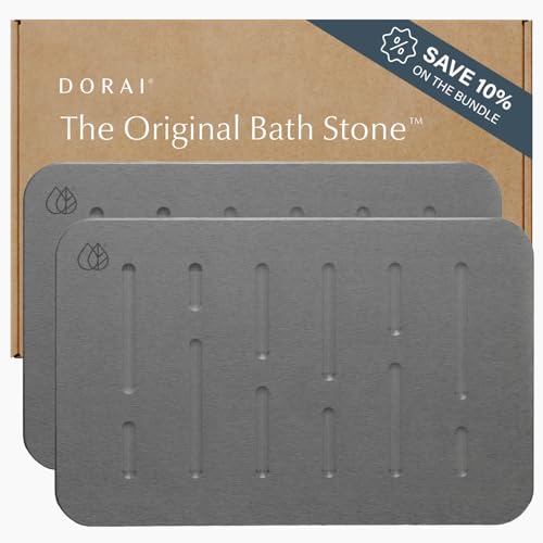 Dorai Home Stone Bath Mat Set - Premium Diatomaceous Earth