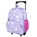 Wildkin Kids Rolling Luggage for Boys and Girls, Bag is Carry-On Size and Perfect for School or Overnight Travel, Patterns Coordinate with Our Nap Mats and Duffel Bags, Unicorn