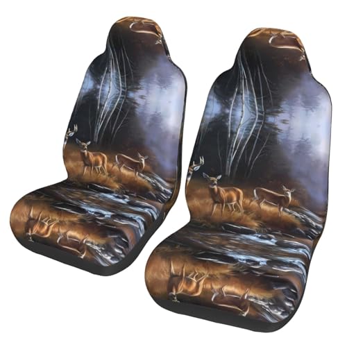 Beauty Deer - Fundas universales para asiento de coche para mujer, protector de asiento delantero adecuado para coches, SUV, sedanes, camiones