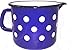 Produktbild Zimmermann24de Hochwertiger Milchtopf Emaille (10 cm - 0,5 Liter) Email blau weiß Punkte