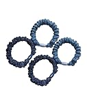 Blue Jean Hair Scrunchies Blue Denim Hair Ring Tie Denim Hair Scrunchies Tie BW23 (4 Pcs-Set)
