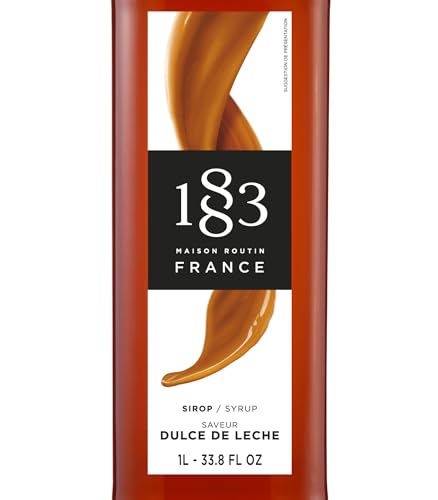 Image of 1883 Dulce De Leche Syrup for Drinks, Made in France, 1 Liter Plastic Bottle