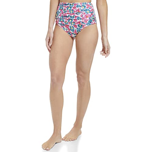 Bas de bikini plissé à taille haute Calvin Klein maillot de bain femme noir