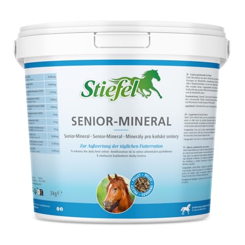 Stiefel Senior-Mineral für Pferde hochwertige Versorgung mit Mineralstoffen Spurenelementen & Vitaminen für alte Pferde Eimer 3kg