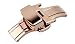 Ritche 20mm Stainless Steel Push Button Butterfly Deployment Clasp For Leather Watch band Strap Rose Gold