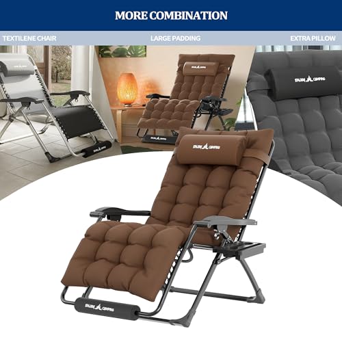 Image of UDPATIO Oversized Zero Gravity Chair Patio Reclining Chairs with Cushion