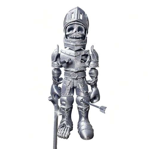 BACH AND BOUJEE 3D Printed Skeleton Knight Skeleton Figure with Removable Accessories Skeleton Fantasy Worlds Party Accessories Halloween Decoration Table Decoration Birthday Gift for Gamers