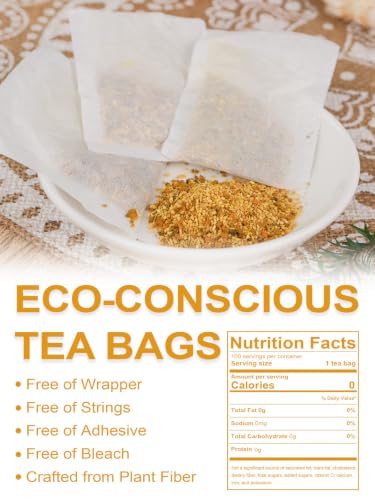 Image of TeeLux Turmeric Ginger Tea Bags, Spicy & Smooth Taste, Caffeine Free, 100ct | Natural Turmeric & Ginger Herbal Tea, Warming Spicy Notes, Sugar Free, Enjoy Hot or Iced