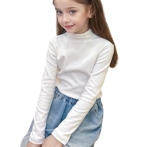 Image of Toddler Turtleneck Girls Boys Thermal Shirt Mock Neck Top Long Sleeve Undershirts