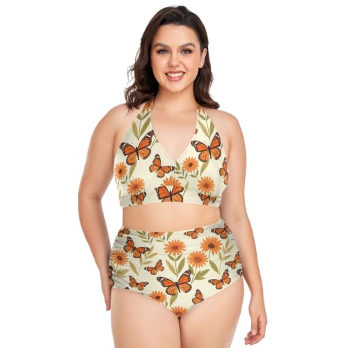 Bikini grande taille 2 pièces ajustement parfait dos nu