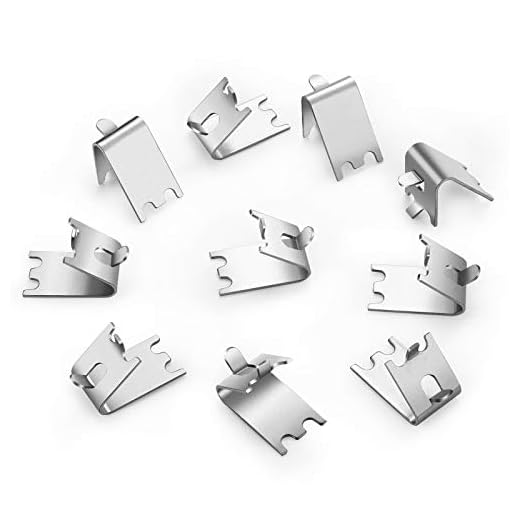 HK 920158 Freezer Shelf Clip, Fridge Cooler Shelf Support, Replacement Shelf Square Buckles Clips, Stainless Steel Hooks Shelf Clip for Refrigerator (10 Pcs)