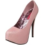 Suela artificial Bordello - Teeze-31g, Teeze-31g Mujer, B Pink Mini Gltr, 39 EU