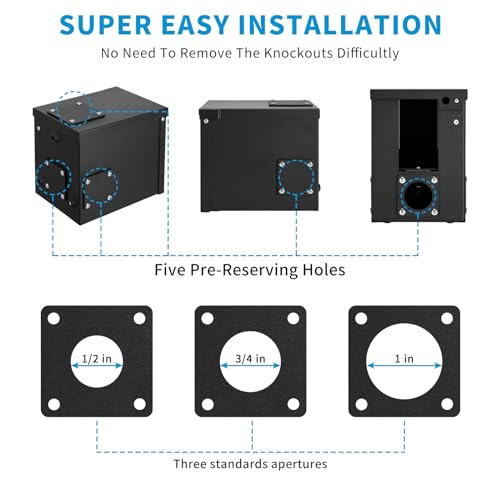 briidea 50 Amp RV Power Outlet Box, 125/250 Volt NEMA 14-50R RV Receptacle, Enclosed Weatherproof Lockable Outdoor Electrical Panel Outlet for RV Camper Travel Trailer Electric Car