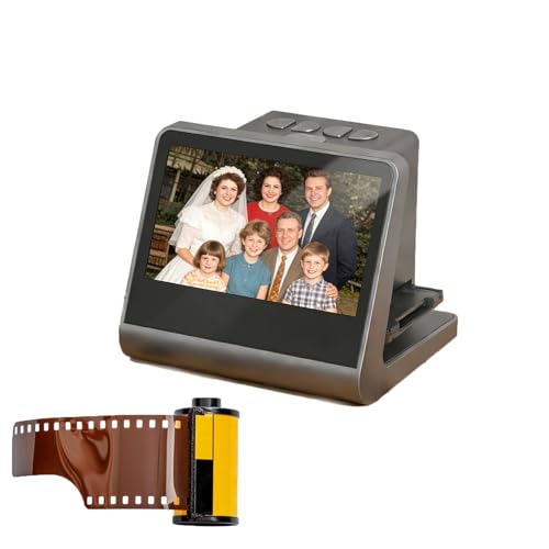 Escáner De Negativos Y Diapositivas con Pantalla LCD De 5 Pulgadas, Escáner De Películas Digital para Películas En Color Y Blanco Y Negro 35mm 135 110 126KPK