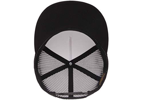 Yupoong Men's Yp Classic Trucker Cap Front, Black/White/Black, Osfa #TOP3