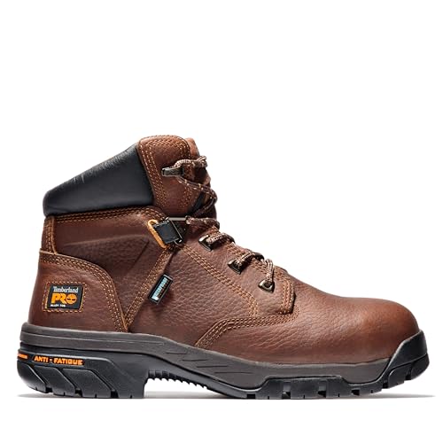 Timberland PRO Timberland PRO Men's Helix 6 Inch Alloy Safety Toe Waterproof Industrial Work Boot, Brown-2024 NEW, 6W