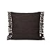 ferm Living 1104263445 Kissen Kelim Fringe Cushion - S - 50 x 50 cm, Dark Melange, 80% Wolle und 20% Baumwolle, Feder- und Daunenfüllung