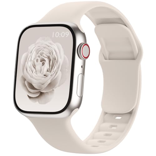 Sport Band Compatible with Apple Watch Bands 38mm 40mm 41mm 42mm 44mm 45mm 46mm 49mm Women Men, Soft...