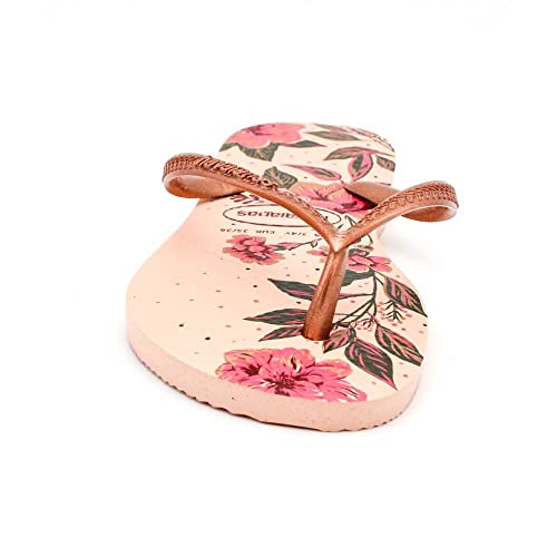 Chinelo Slim Organic, Havaianas, Feminino, Rosa Ballet/ Dourado Blush, 35/36