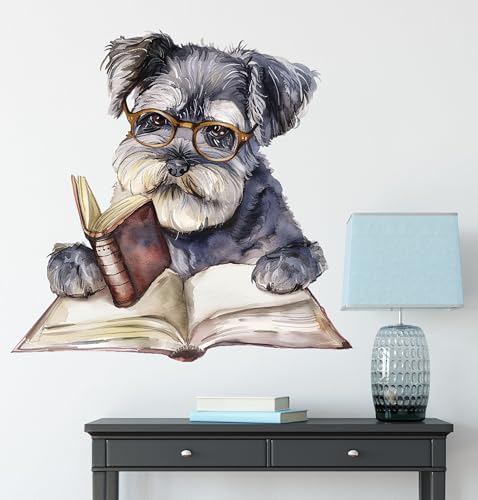 Vinilo Decorativo Animal Perro Schnauzer 30x30 cm