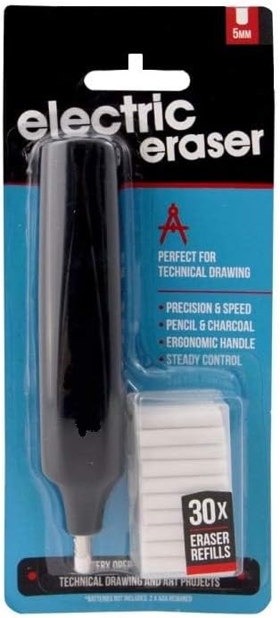 Kabeer Art Electric Eraser with 30 pc Eraser Refills
