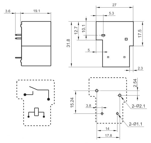 Relé HF105F-1 024D con alta capacidad de 30A para evitar cortes 2
