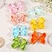 CÉLLOT 40Pcs 4.5 Inches Boutique Pops Hair Bows Elastic Hair Ties Grosgrain Ribbon Big Cheer Bow Ponytail Holder Rubber Hair Bands for Baby Girls In Pairs