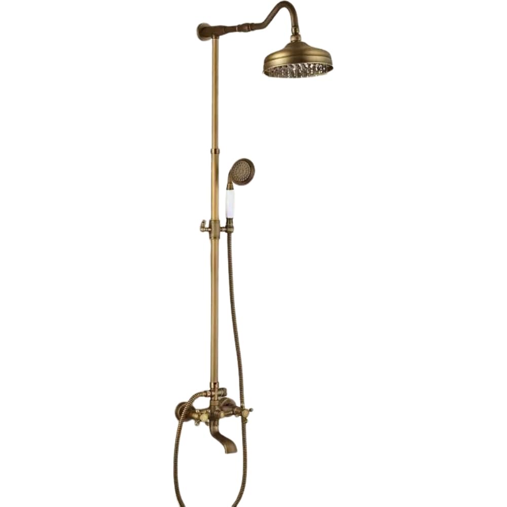 Ensemble de douche de bain encastré avec robinet mitigeur et pommeau en laiton