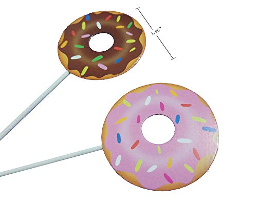 24Pcs Sweet Donut Cupcake Toppers Cake Decorations For Kids Birthday Party/Baby Shower #TOP3