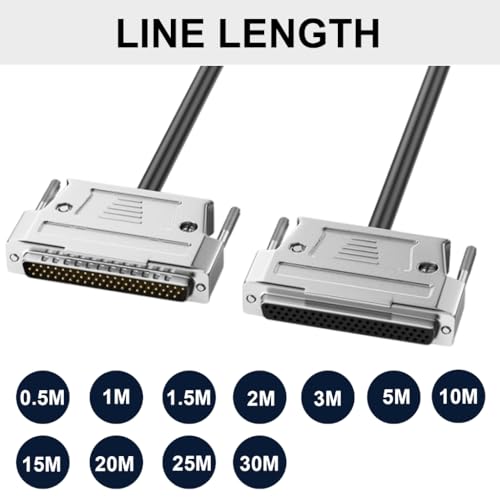 Cable SCSI DB62 macho hembra extensor de escáneres de código de barras 7
