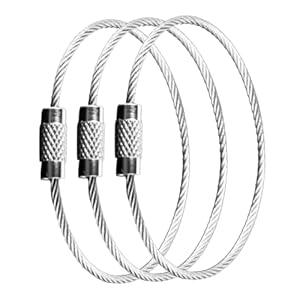 BESTonZON 3Stücke Drahtseil Schlüsselringe