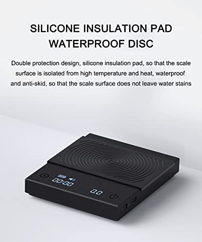 Timemore Coffee Scale With Auto Timing For Pour Over Coffee,2000 Grams（Black Plus） #TOP5
