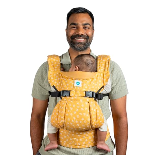 Image of SOULSLINGS 4-in-1 Lali Baby Carrier Bag - Daisy - Cotton | Compact & Lightweight (400g) | Adjustable for 0-24 Months (4-15kg) | Machine Washable & Handwashable | Breastfeeding Friendly