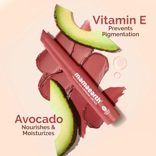 Image of Mamaearth Moisture Matte Longstay Mini Lipstick with Avocado Oil & Vitamin E for 12 Hour Long Stay-01 Carnation Nude - 0.7 g