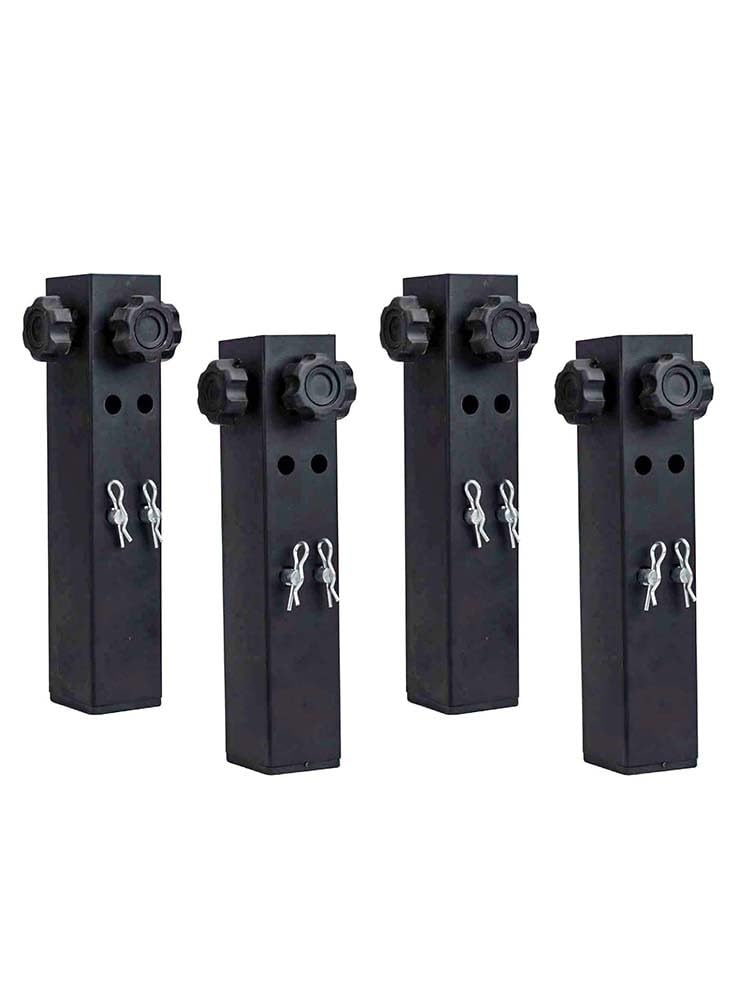 Rallonges de pieds de table réglables en acier galvanisé Lot de 4 extensions hauteur 8,9-14 cm