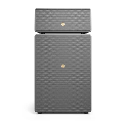 Image of Audio Pro DRUMFIRE MK II Speakers - HiFi Stereo Sound - Bluetooth, WiFi, MultiRoom, Chromecast, Spotify Connect - Movies, Music, Gaming - Floor Standing Speakers - Grey