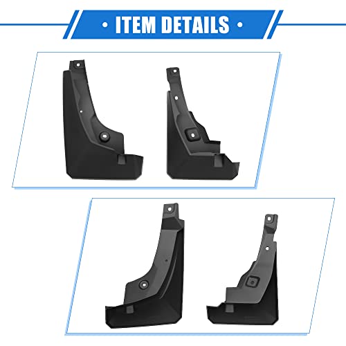 Image of Mud Flaps Kit Compatible for Toyota RAV4 2019-2023, Quality Plastic Black Front and Rear Splash Guards