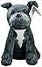 Shelter Pets Stuffed Animals: Magnum - 10" Grey Pitbull Dog Plush Toy - Based on Real-Life Adopted Pets - American Staffordshire Terrier - Benefiting The Animal Shelters They were Adopted from