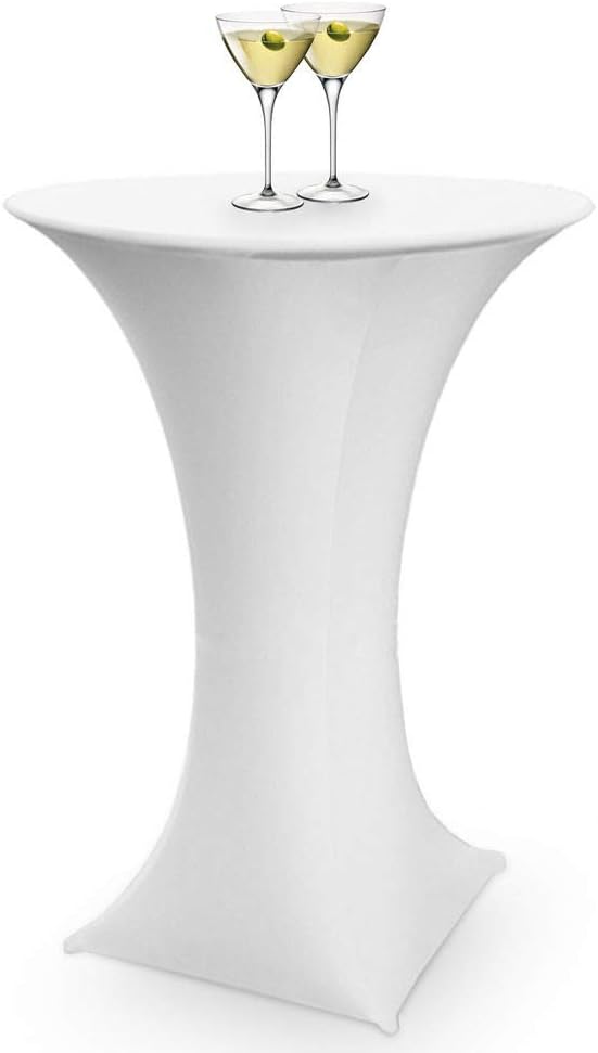 Holiday Deals 🛒 Yahpetes Chair Cover 1 Pcs Cocktail Tablecloth 24 x 43 Round Spandex Lycra Stretch Cover Tablecloth for Bar Table, Wedding Table, Cocktail Table(White 24 x 43) Top Rated Yahpetes Chair Cover 1 Pcs Cocktail Tablecloth 24 x 43 Round Spandex Lycra Stretch Cover Tablecloth for Bar Table, Wedding Table, Cocktail Table(White 24 x 43)