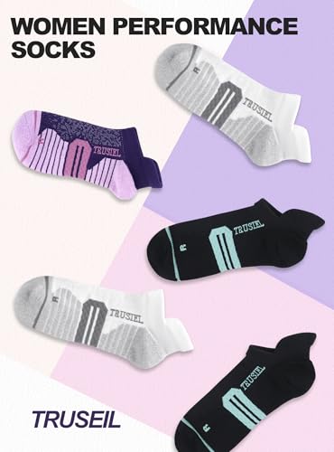 Image of Trusiel Women Ankle Compression Athletic Running Socks No Show Low Cut 5 Pairs