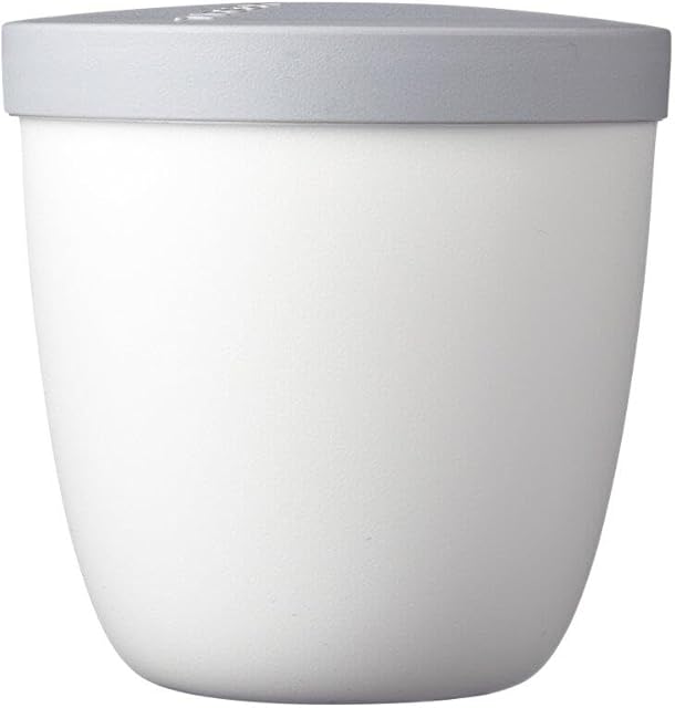 Mepal Snackpot Ellipse biały  500 ml praktyczny pojemnik do przechowywania i transportu żywności  nadaje się do mrożenia  nadaje się do mycia w zmywarce, PP, 107 mm