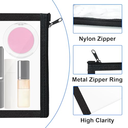 5 Pcs Small Clear Makeup Pouches Mini Clear Zipper Bag Waterproof Cosmetic Bag for Daily or Travel to Keep Small Items3