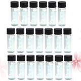 COOPHYA Chromatographie Vials Leichte Abgedichtete Serum Aufbewahrungsflaschen aus Glas 20 Stück 4 Ml mit Schwarzem Schraubverschluss und Septum für Proben und Ätherische Öle im Labor