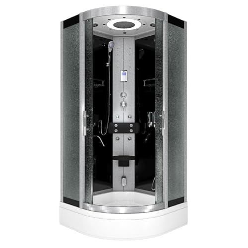AcquaVapore Dampfdusche Duschkabine Sauna Dusche D58-63M2-EC 100x100 cm mit 2K Scheiben Versiegelung