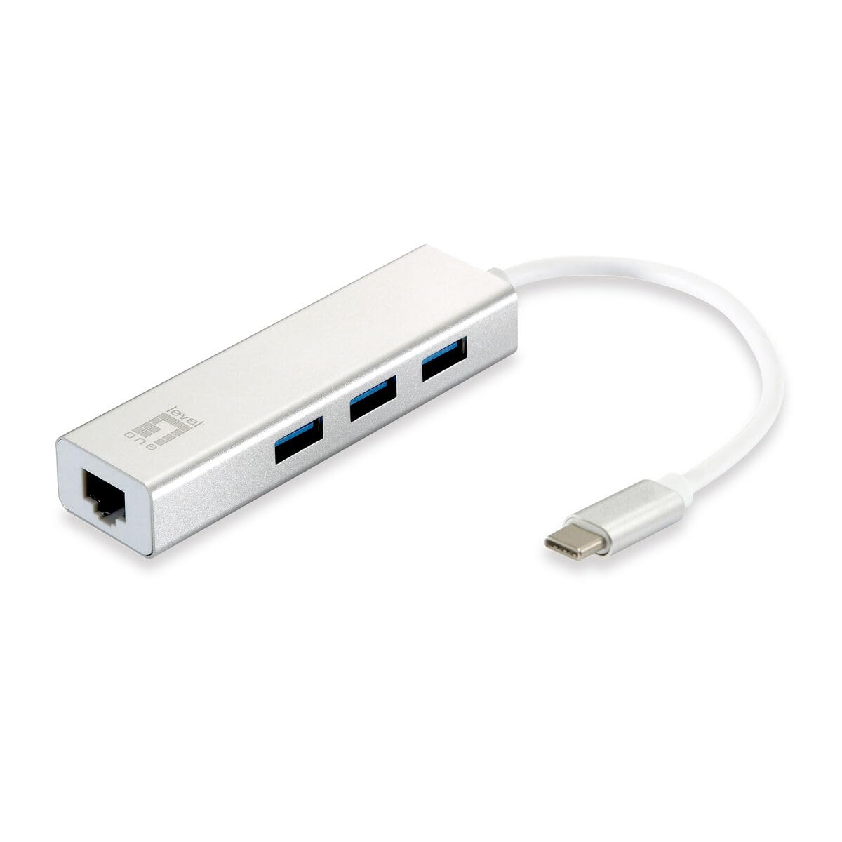 LevelOne USB-0504 Adapter – 4-Port USB 3.0 Hub mit Gigabit-Ethernet und Wake-on-LAN